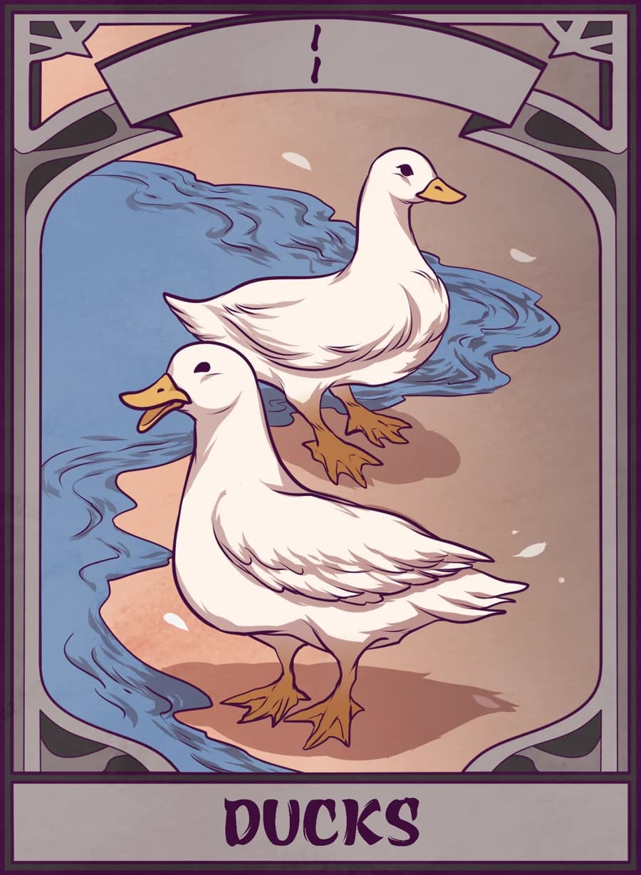 Ducks, Mahjong Mirror card