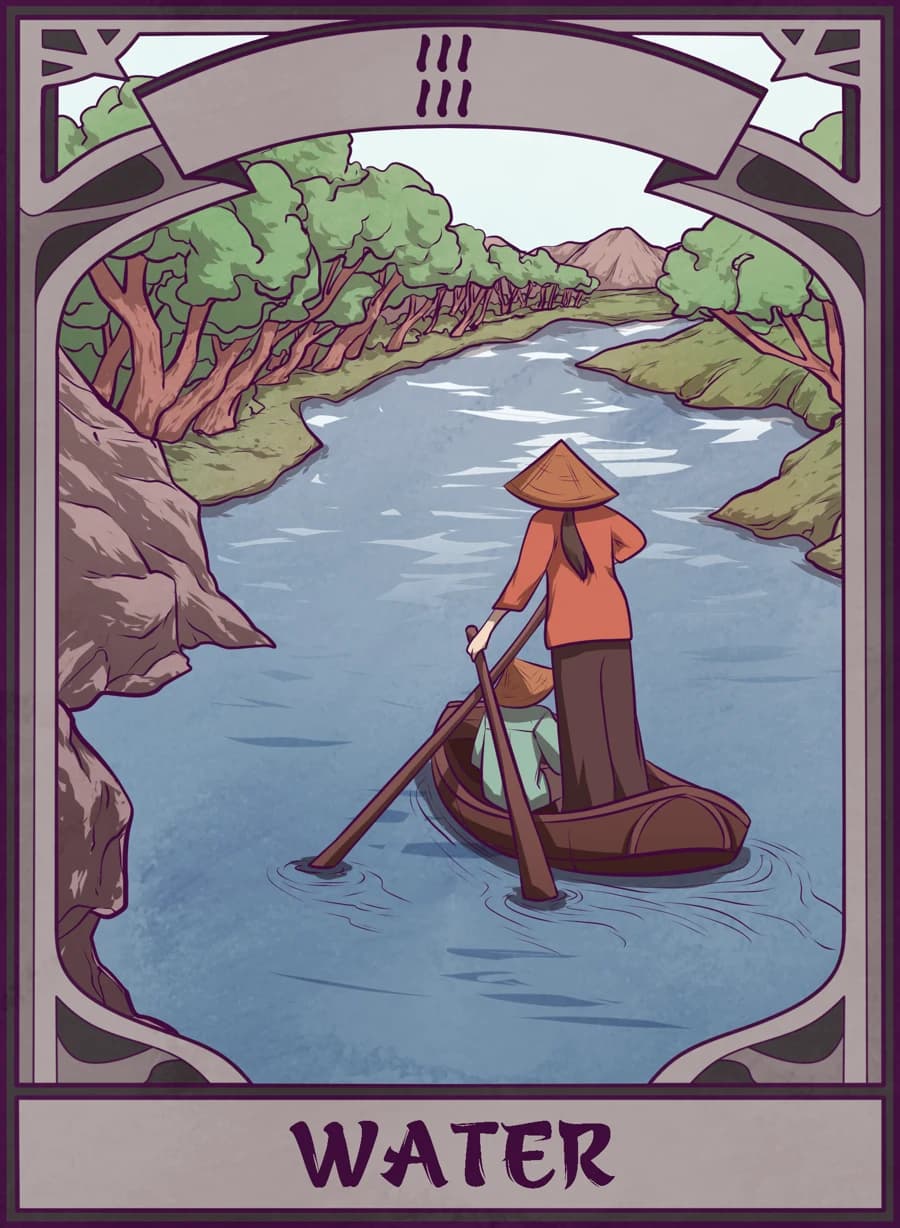 Water, Mahjong Mirror card