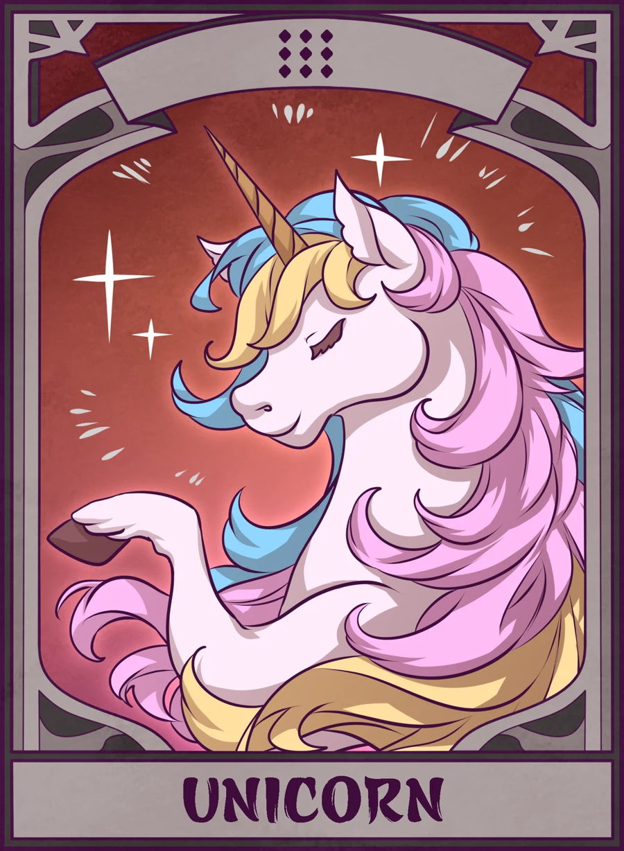 Unicorn — Mahjong Mirror card