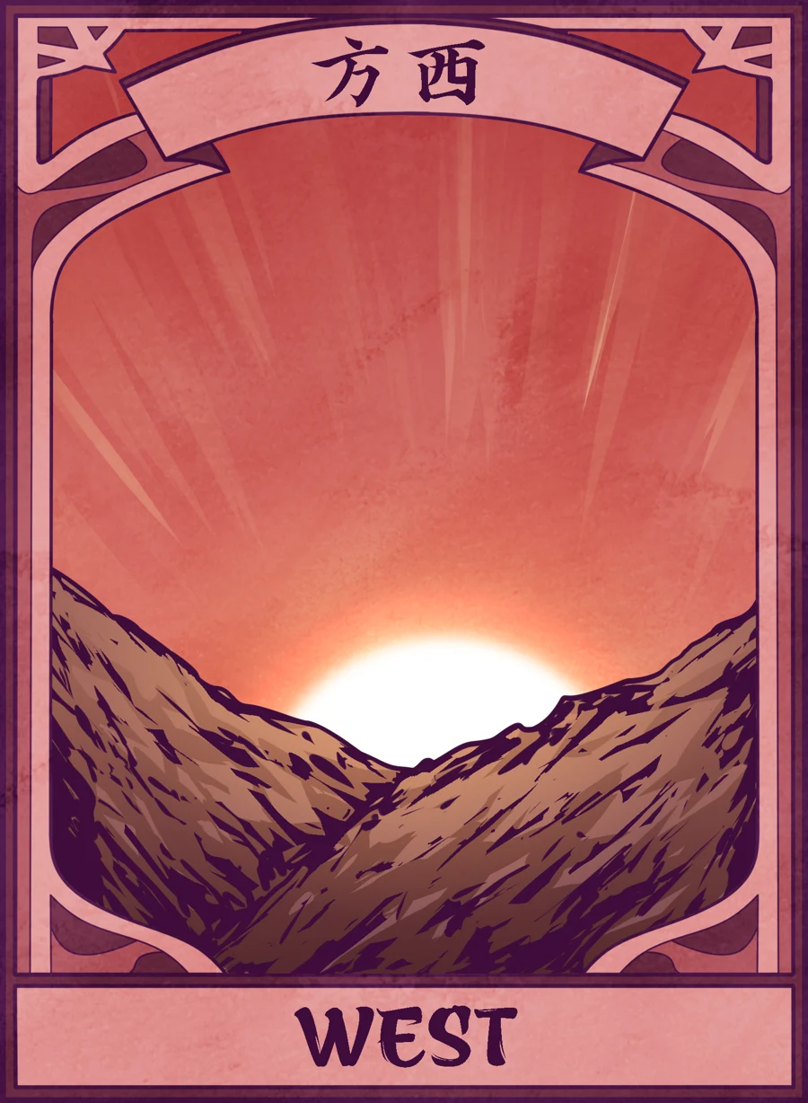 West — Mahjong Mirror card